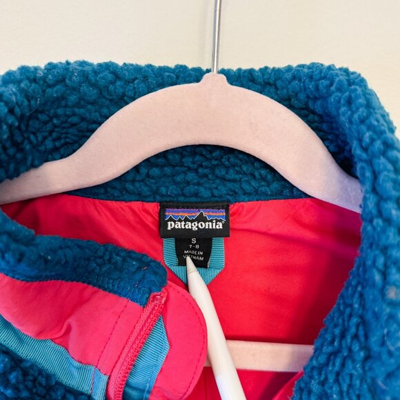 Patagonia Kids Retro-X High Pile Fleece Jacket Full Zip Size Small 7-8 - Picture 3 of 4